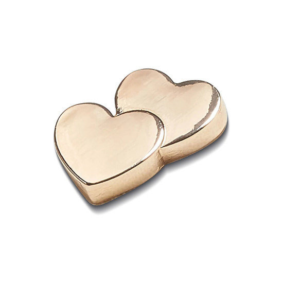 Crocs Jibbitz™ charms Gold Double Heart